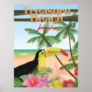 Treasure Beach Jamaica Reiseplakat Poster
