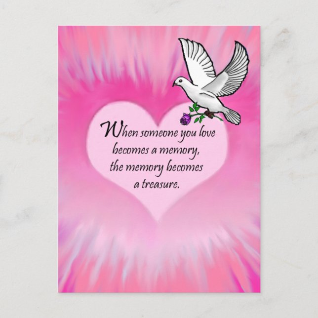 Treasure Erinnerungen" Bird Postkarte (Vorderseite)