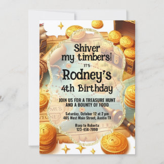 Treasure Hunt Pirate Einladung zum Geburtstag