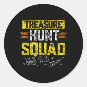 Treasure Hunt Squad Jäger Schatzsuche Schatzsuchen Runder Aufkleber