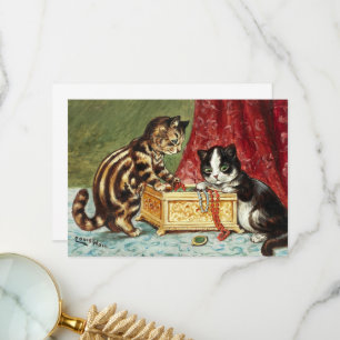 Treasure Kittens von Louis Wain Dankeskarte