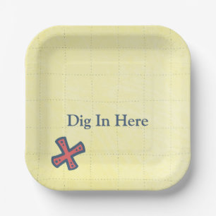 Treasure Map Pirate Party X Markiert das Spot Dig Pappteller