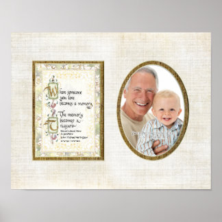 Treasure Memory Fotografy Beileid Personalisiert Poster