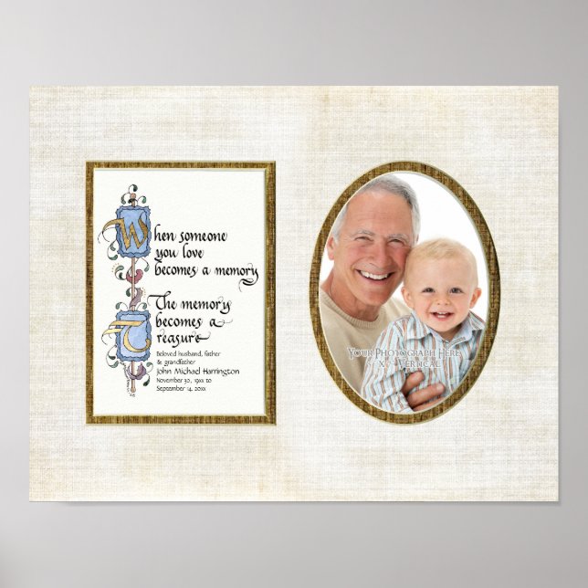 Treasure Memory Fotografy Beileid Personalisiert Poster (Vorne)