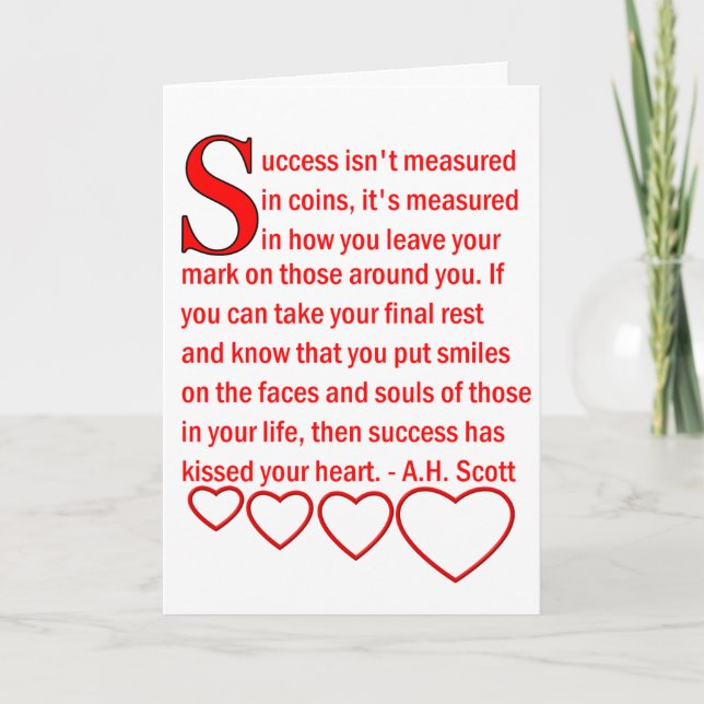 Treasure True Danke Card (Vorderseite)