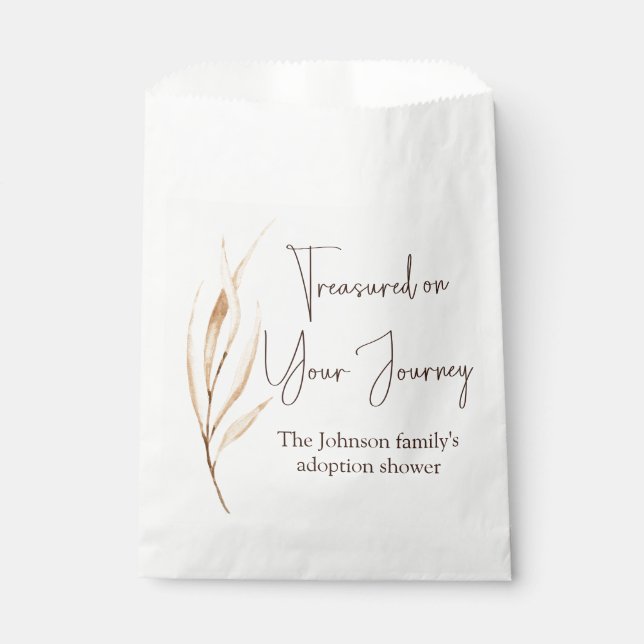 "Treasured on your Journey" Foster Care Dusche Geschenktütchen (Vorderseite)