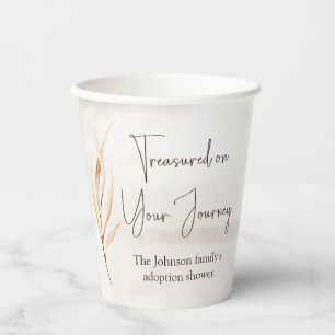 "Treasured on your Journey" Foster Care Dusche Pappbecher
