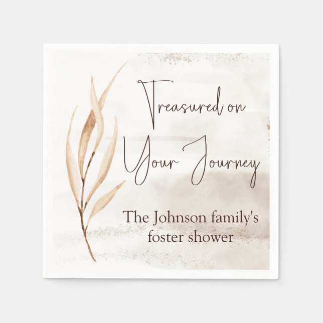 "Treasured on your Journey" Foster Care Dusche Serviette (Vorderseite)