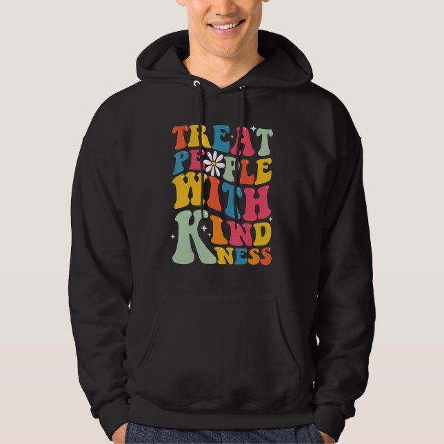 Treat People With Kindness Retro TPWK Inspirationa Hoodie (Vorderseite)