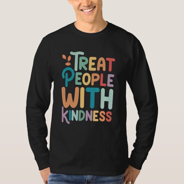 Treat People With Kindness Retro TPWK Inspirationa T-Shirt (Vorderseite)