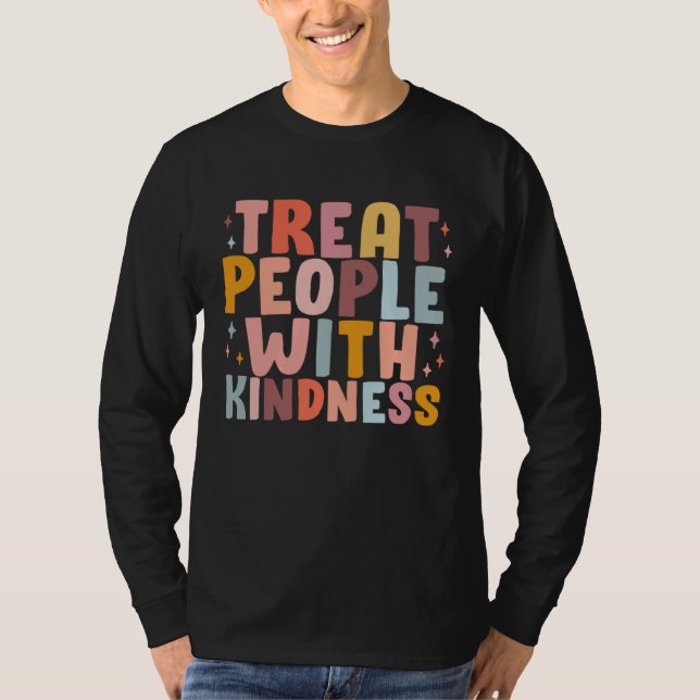 Treat People With Kindness Trendy Preppy T-Shirt (Vorderseite)