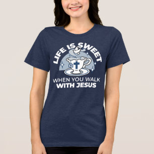 Treatment of the Faithful Living Art - Teacup with Tri-Blend Shirt