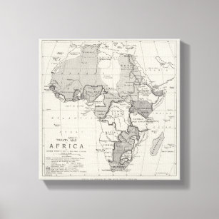 Treaty Map of Africa Leinwanddruck