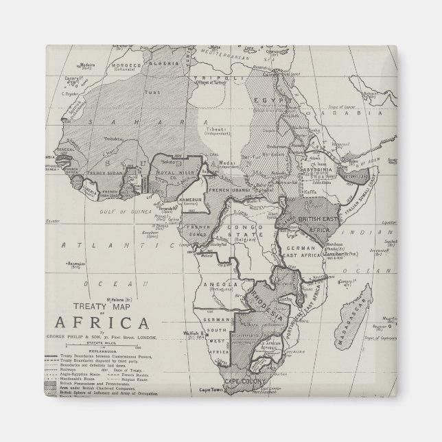Treaty Map of Africa Magnet (Vorne)