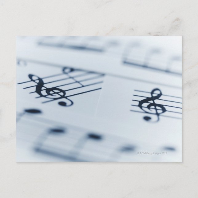 Treble Clef 2 Postkarte (Vorderseite)