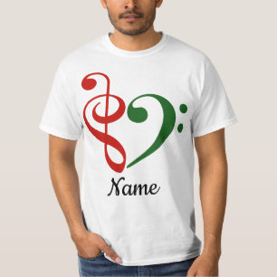 Treble Clef Bass Clef Herzensurlaub individuell au T-Shirt