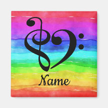 Treble Clef Bass Clef Music Heart individuell ange