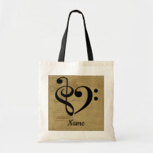 Treble Clef Bass Clef Music Heart individuell ange