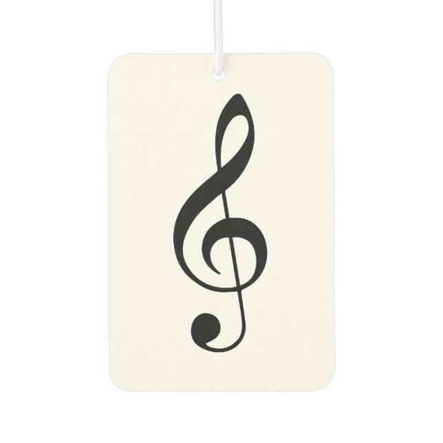 Treble Clef Car Air Freshener Autolufterfrischer (Vorderseite)