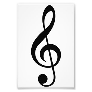 Treble Clef G-Clef Musical-Symbol Fotodruck