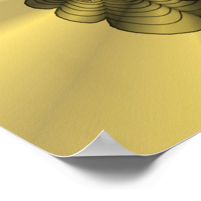 Treble Clef Gold Metall anpassbar Poster (Ecke)