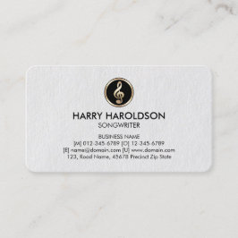Treble Clef Icon Songwriter Premium Business Card Visitenkarte