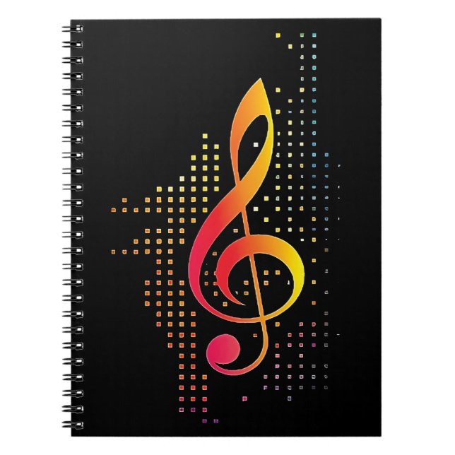 Treble Clef Music Notizblock (Vorderseite)