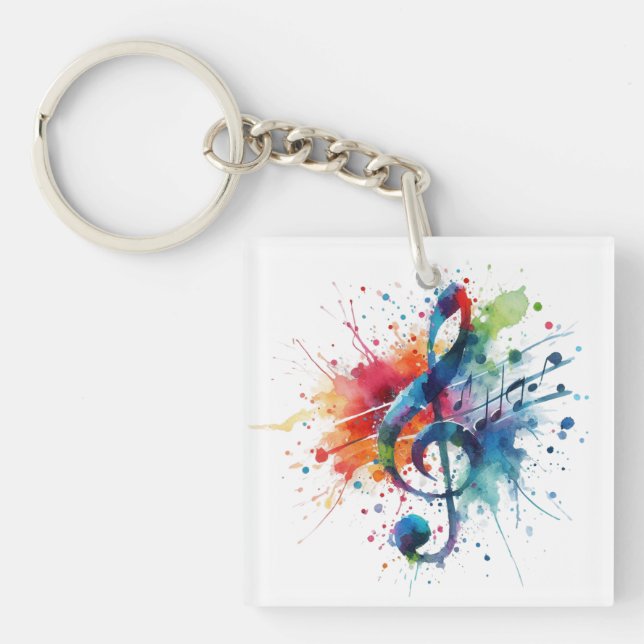 Treble Clef Music Schlüsselanhänger (Vorderseite)