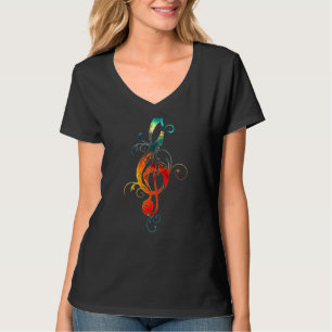 Treble Clef Music Symbol Musical Notizzettel Noten T-Shirt