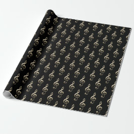 Treble Clef Musical Symbol Music Lover's Black Geschenkpapier