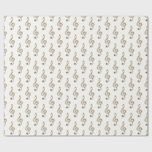 Treble Clef Musical Symbol Music Lover's Cream Geschenkpapier