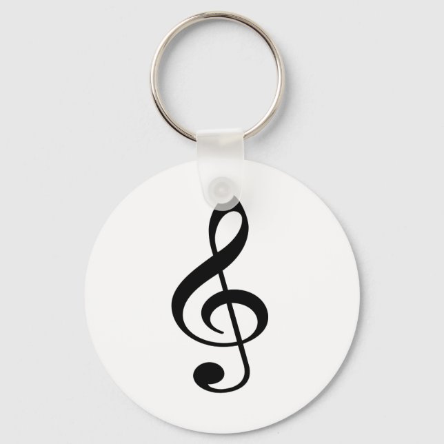 Treble Clef Musiknote Schlüsselanhänger (Vorderseite)