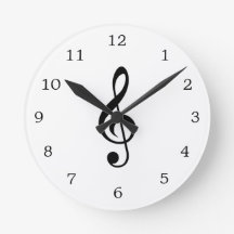 Treble Clef Musiknote Schwarz/Weiß