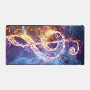 Treble Clef: Musiknoten Digitale Kunst Schreibtischunterlage