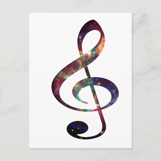 Treble Clef nebula 1 Postkarte (Vorderseite)