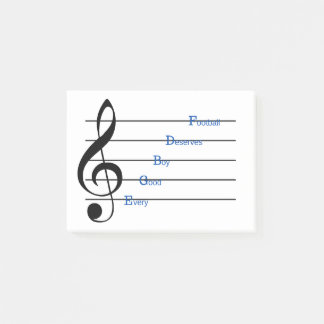 Treble Clef Post-it Notes (Line Rhymes) Post-it Klebezettel