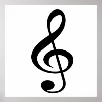 Treble Clef Poster