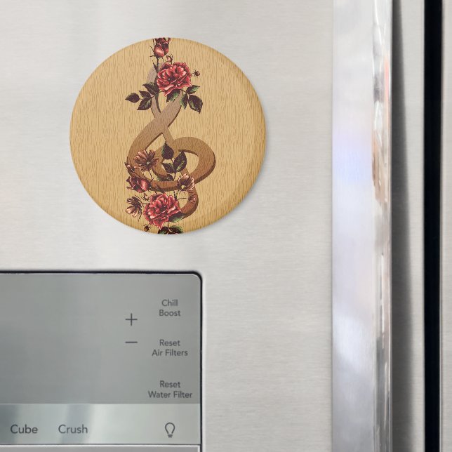 Treble Clef-Rose Magnet (In Situ (Kühlschrank))