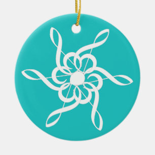 Treble Clef Snowflake Ornement musical