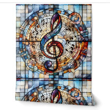 Treble Clef Stain Glass