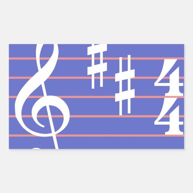 Treble Clef Sticker (Vorderseite)