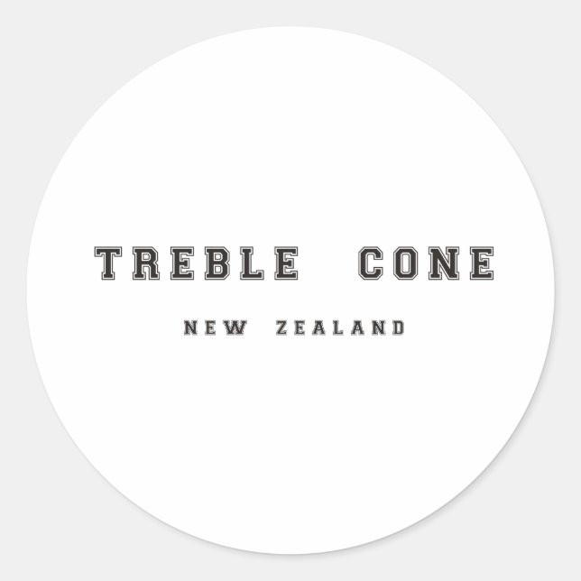 Treble Cone Neuseeland Runder Aufkleber (Vorderseite)
