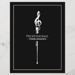 Treblemaker Funny Music Pun Classy Black G-Clef