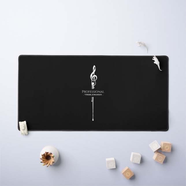 Treblemaker Funny Music Pun Classy Black G-Clef (Tableau pour enfants)