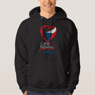 Trebon Tschechische Republik Herzenflagge Lötüberz Hoodie