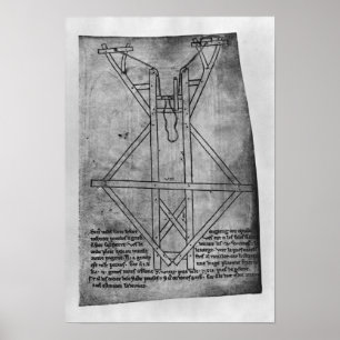 Trebuchet, Maschine, zum der Pfeile zu werfen Poster