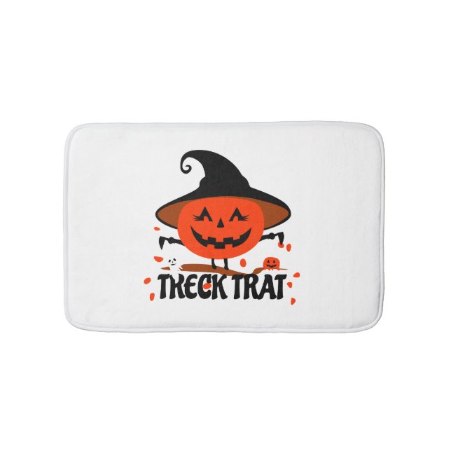 Treck Trat Pumpkin Lächeln Badematte (Vorderseite)
