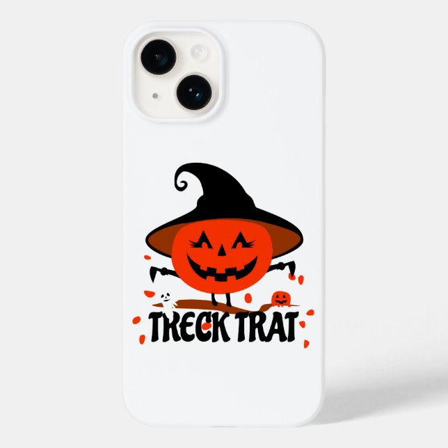 Treck Trat Pumpkin Lächeln Case-Mate iPhone 14 Hülle (Rückseite)