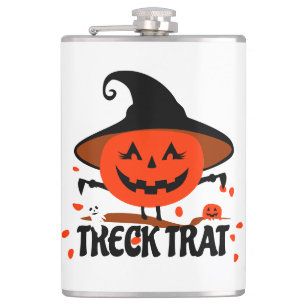 Treck Trat Pumpkin Lächeln Flachmann