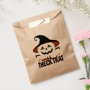 Treck Trat Pumpkin Lächeln Geschenktütchen